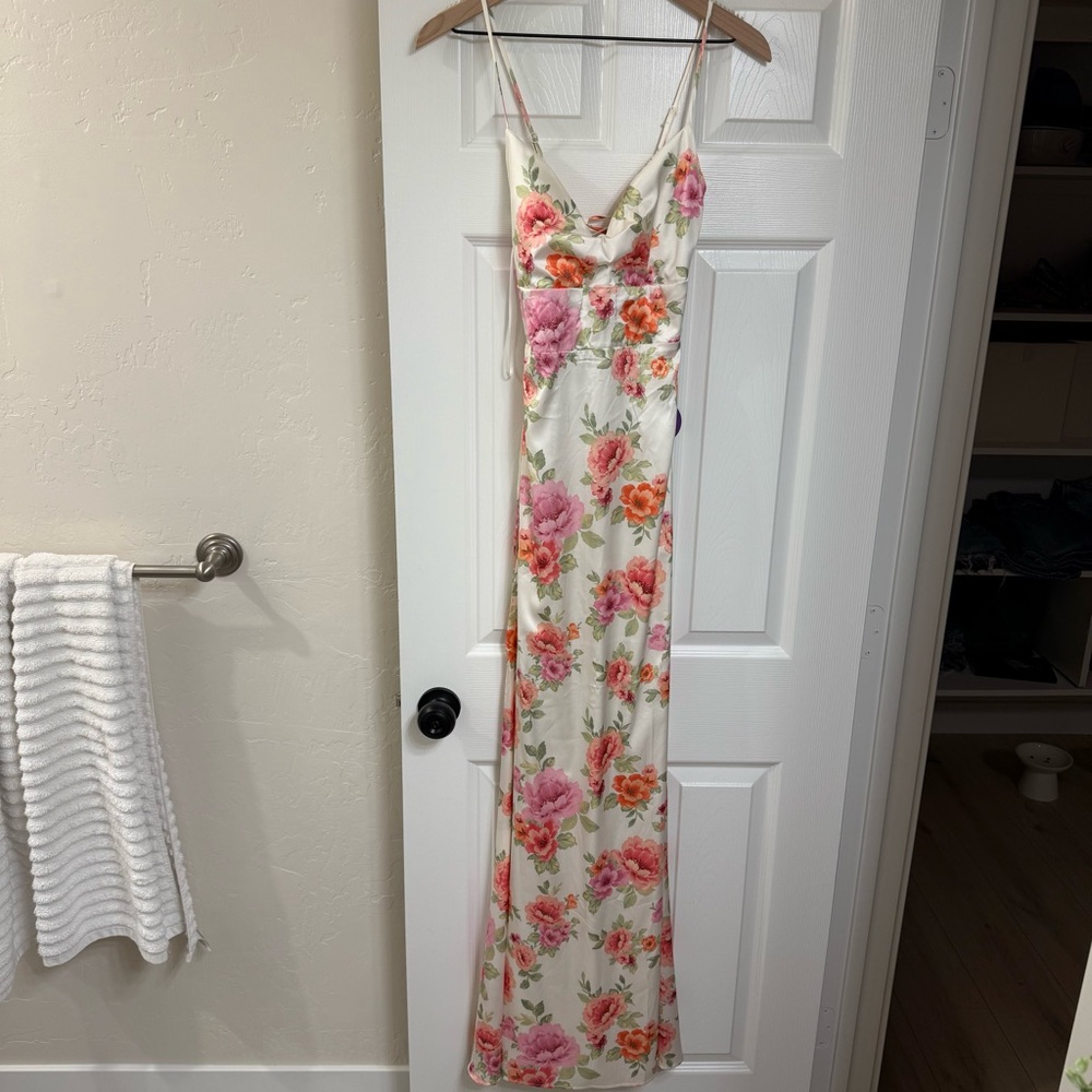 Windsor Floral Satin Formal Dress